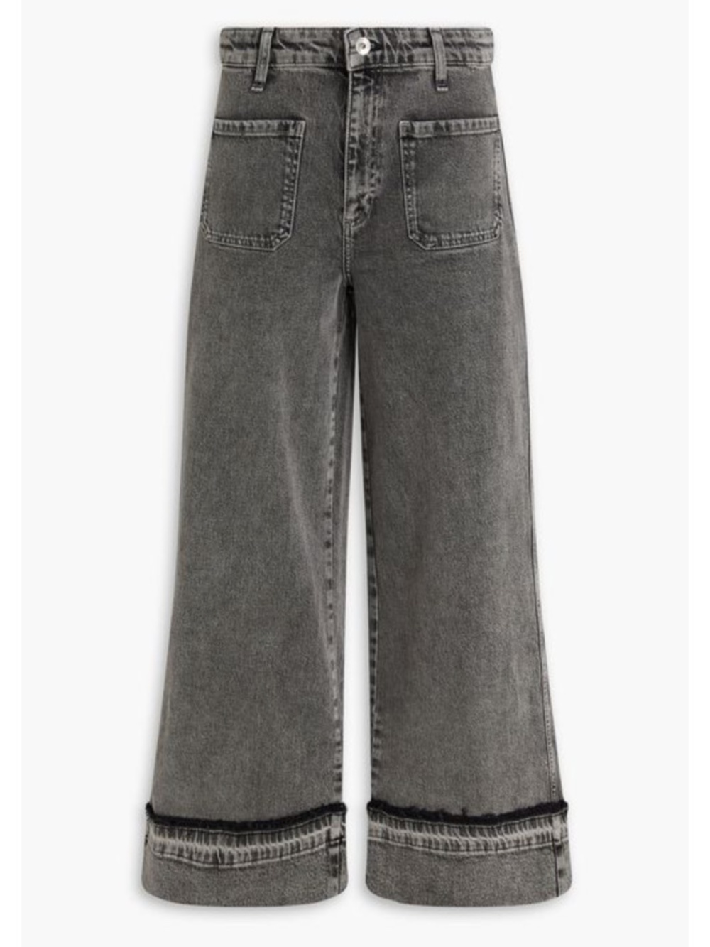 rag & bone Melina Patch Pockets Wide Leg Washed Gray Jeans Size 28 - Picture 3 of 16